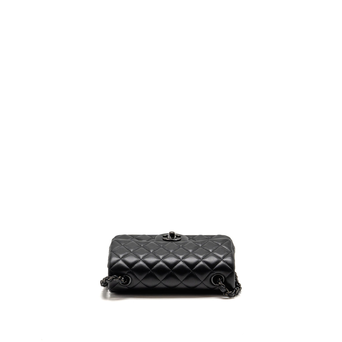 Chanel Mini Rectangular Flap Bag Lambskin SO Black (Microchip)