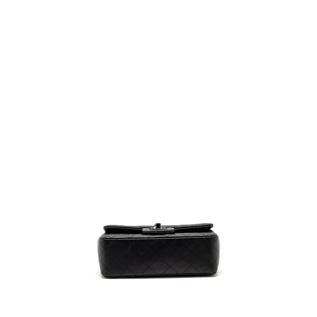 Chanel Mini Rectangular Flap Bag Lambskin SO Black (Microchip)