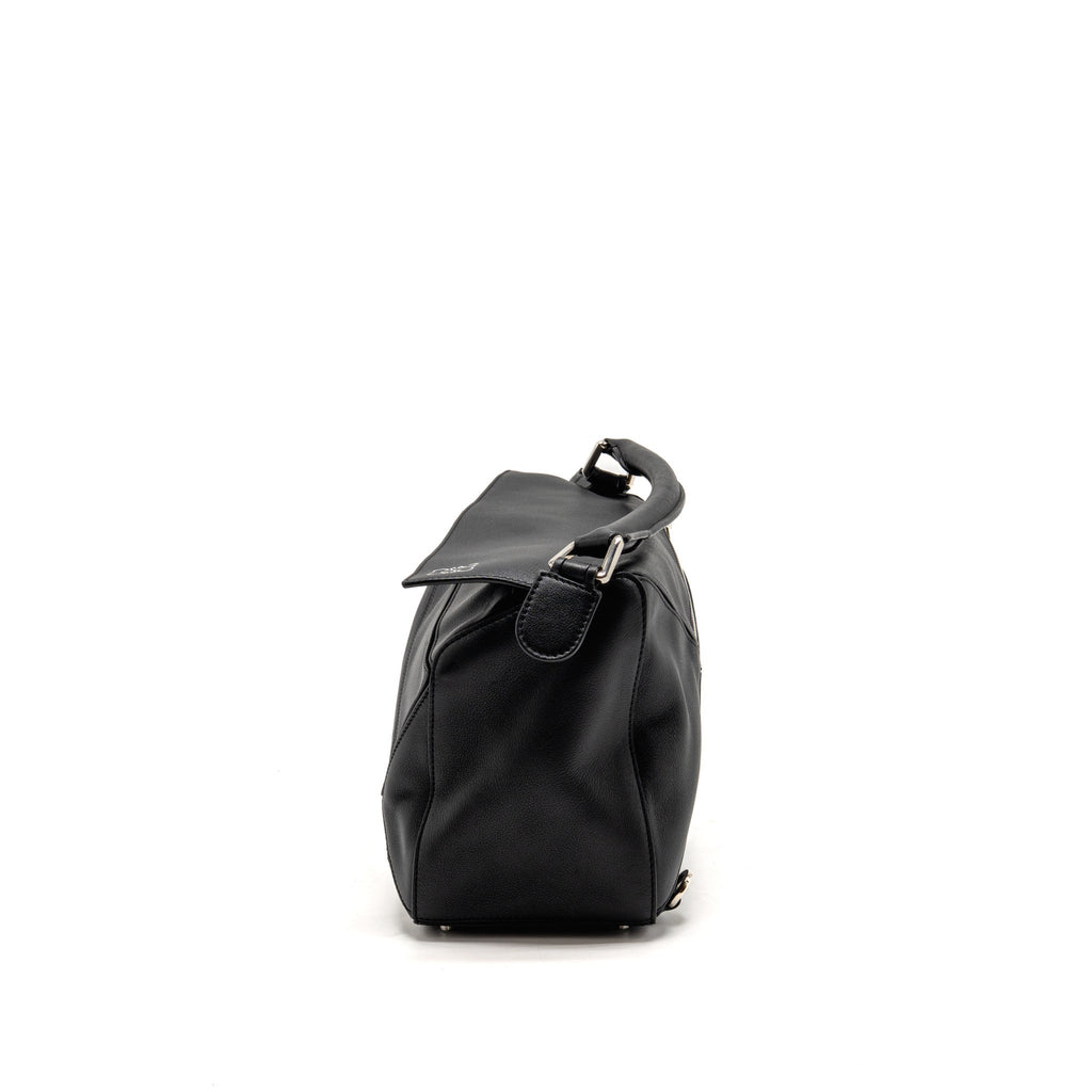 Loewe Medium Puzzle Bag Calfskin Black SHW
