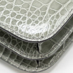 Hermes Constance Mini Alligator Mississippiensis 0V Gris Ciment GHW