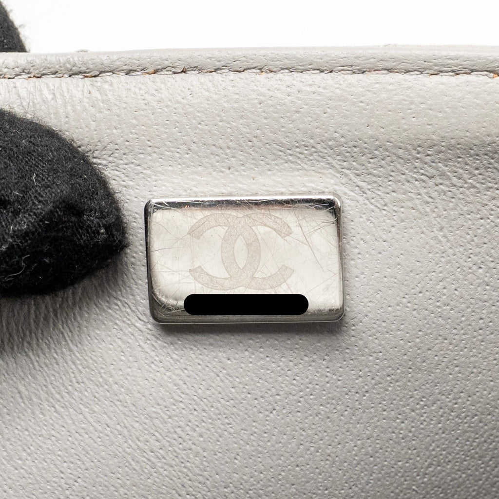 Chanel Mini Rectangular flap bag lambskin grey SHW (microchip)