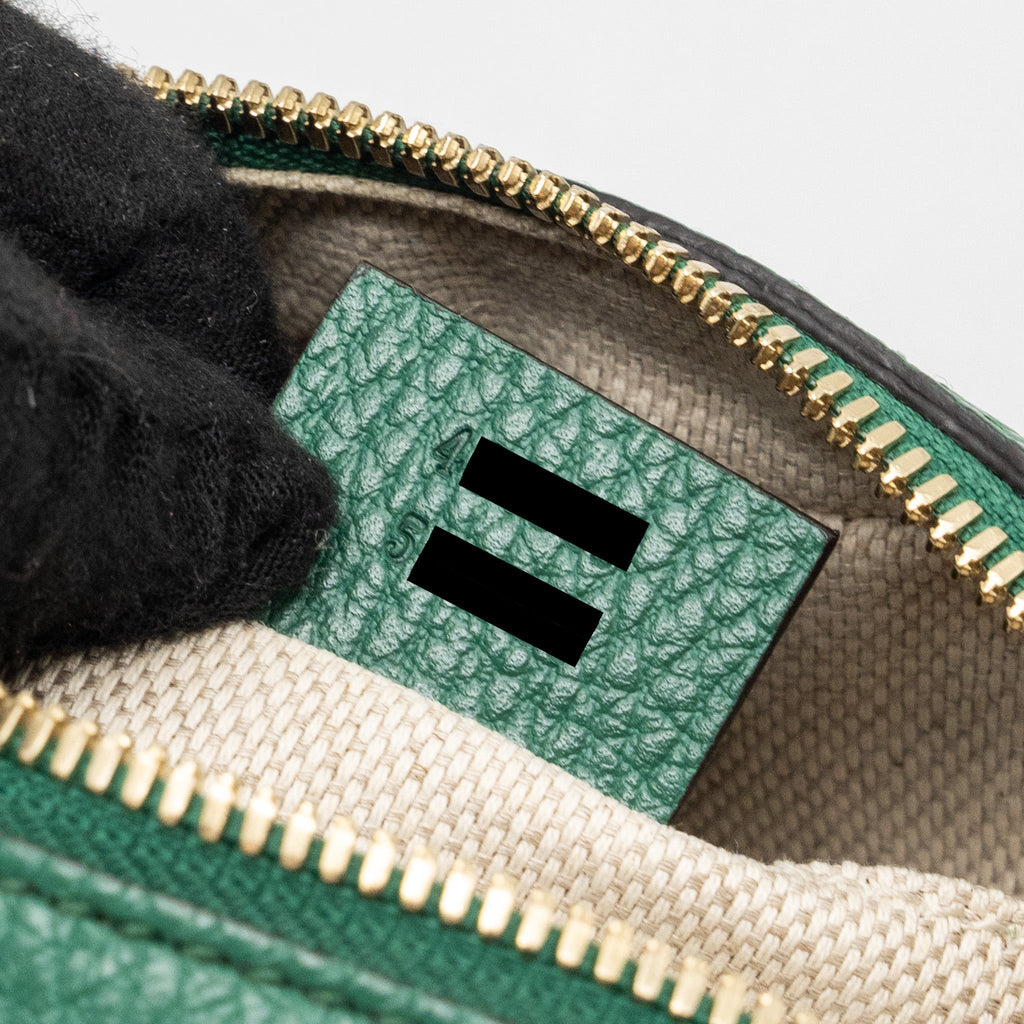 GUCCI DISCO SOHO CAMERA BAG CALFSKIN GREEN LGHW
