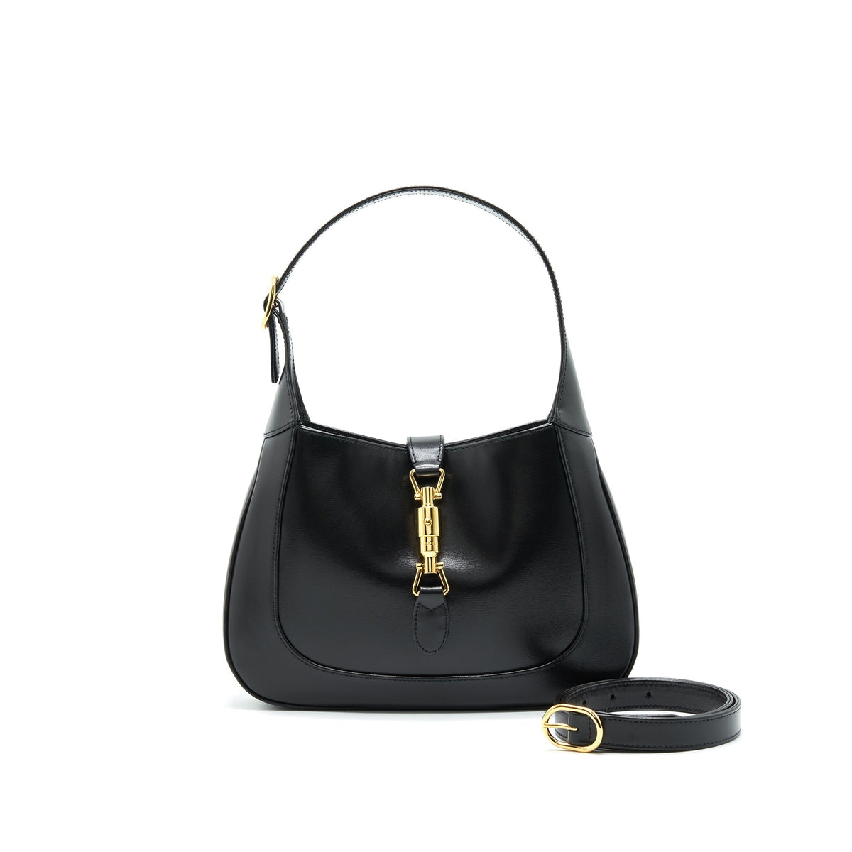 GUCCI JACKIE 1961 IN BLACK LEATHER IN GHW