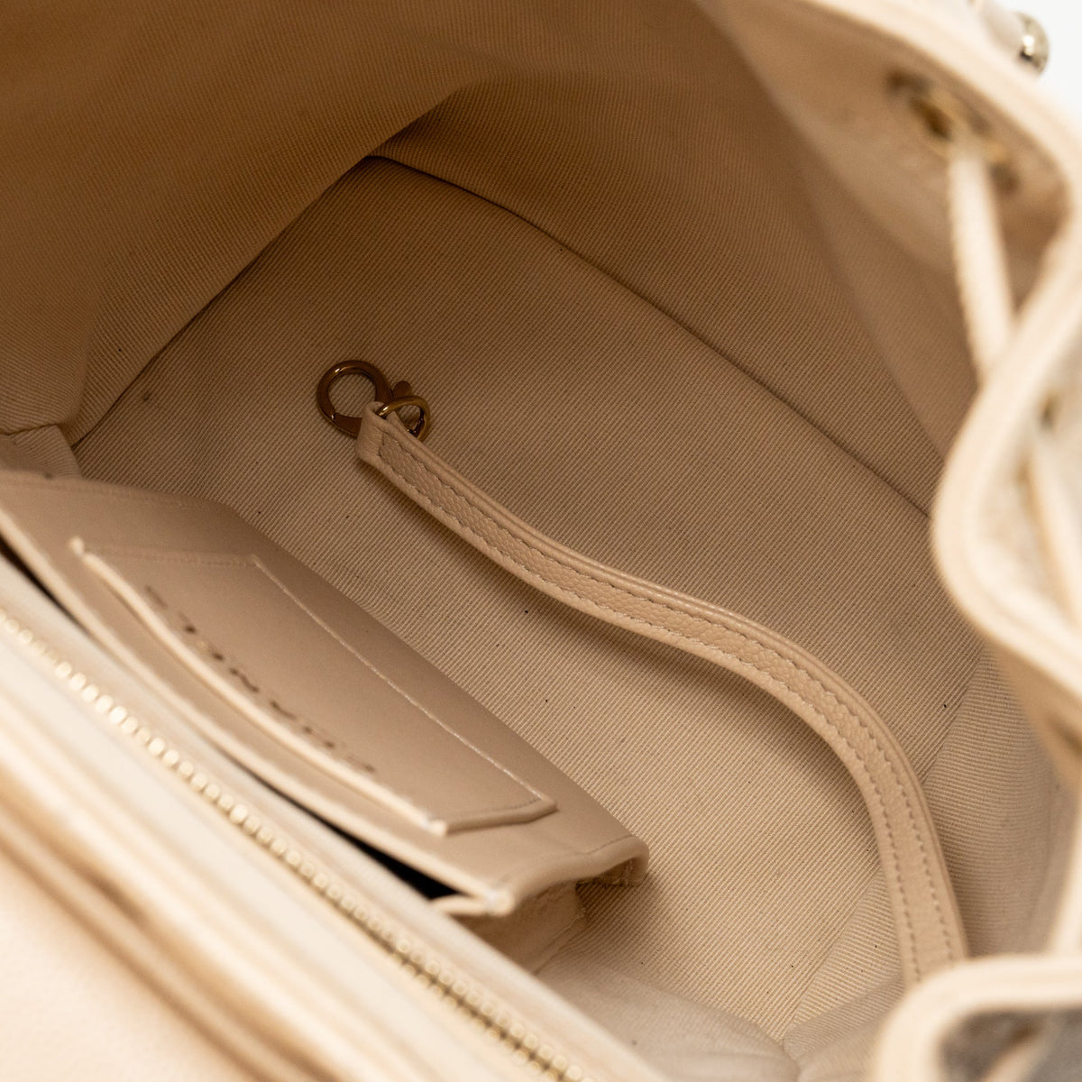 Chanel Urban Spirit backpack caviar beige LGHW (microchip)