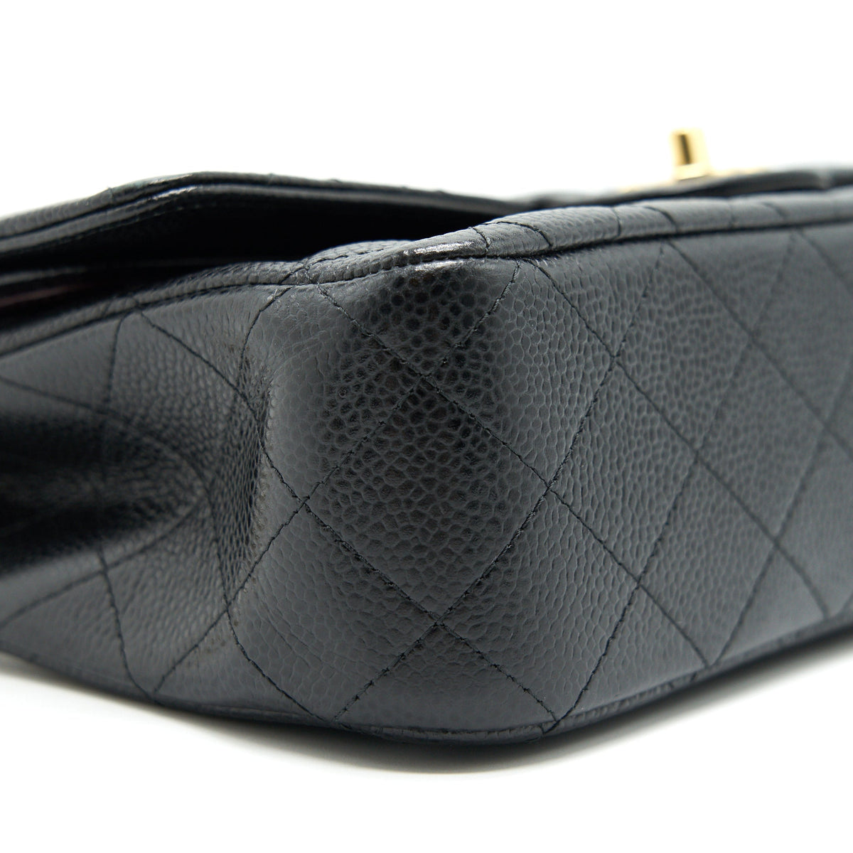 CHANEL MEDIUM CLASSIC DOUBLE FLAP BAG CAVIAR BLACK GHW SERIAL 25