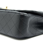 CHANEL MEDIUM CLASSIC DOUBLE FLAP BAG CAVIAR BLACK GHW SERIAL 25