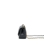 CHANEL MINI SQUARE FLAP BAG LAMBSKIN BLACK LGHW