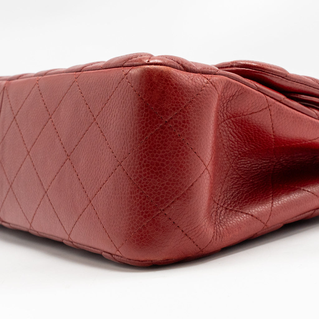 Chanel Jumbo Classic Double Flap Bag Caviar RED SHW