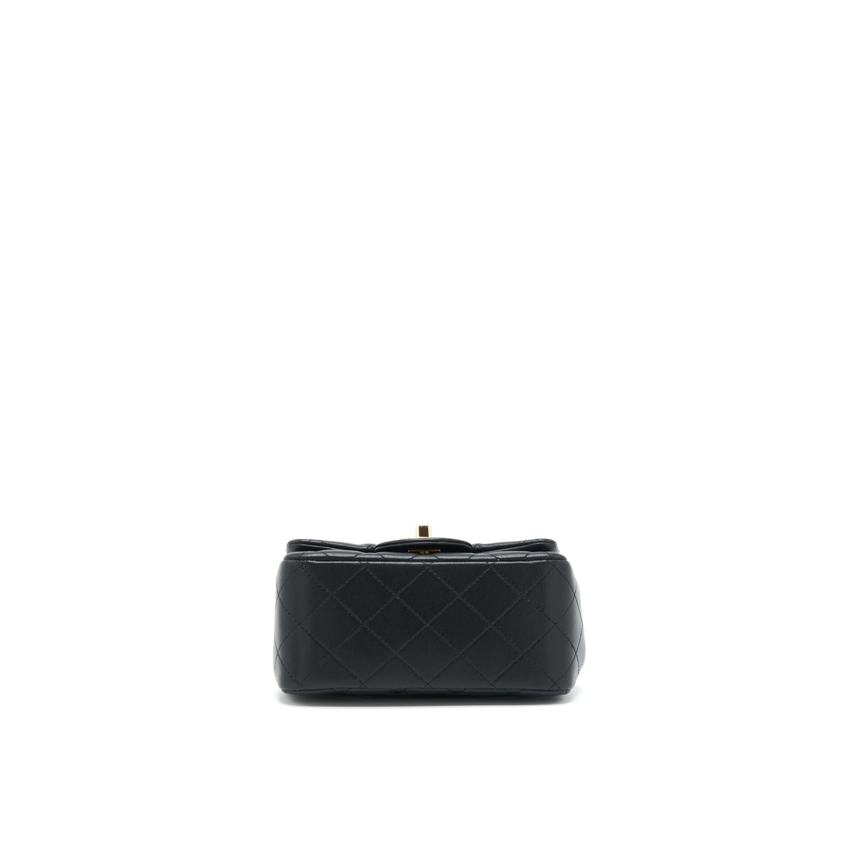 CHANEL MINI SQUARE FLAP BAG LAMBSKIN BLACK LGHW