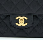 CHANEL CLASSIC DOUBLE FLAP BAG CAVIAR BLACK GHW