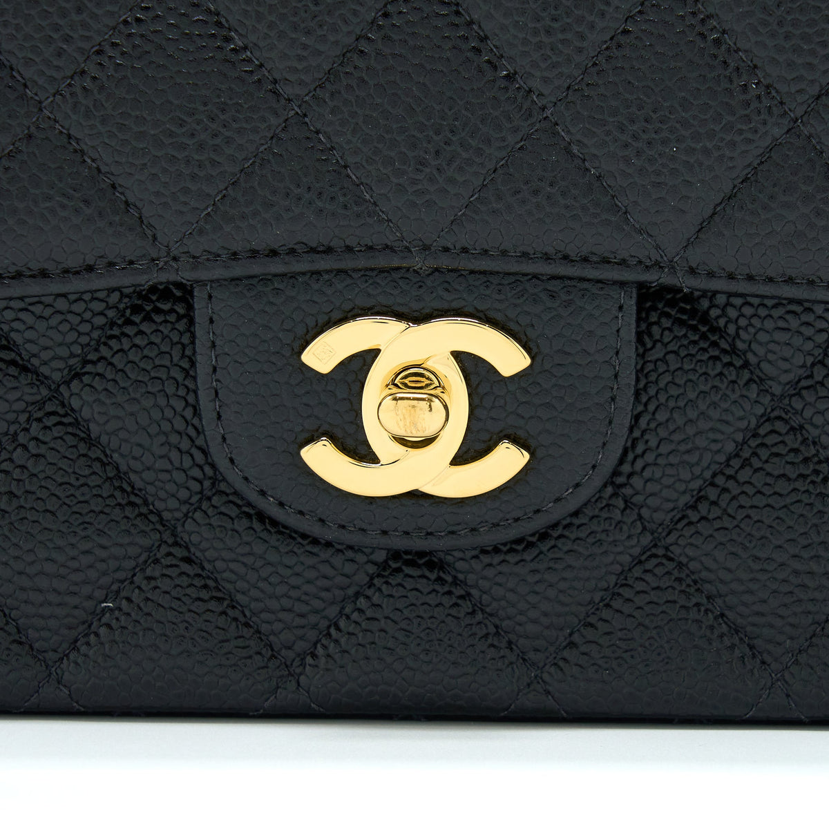 CHANEL CLASSIC DOUBLE FLAP BAG CAVIAR BLACK GHW