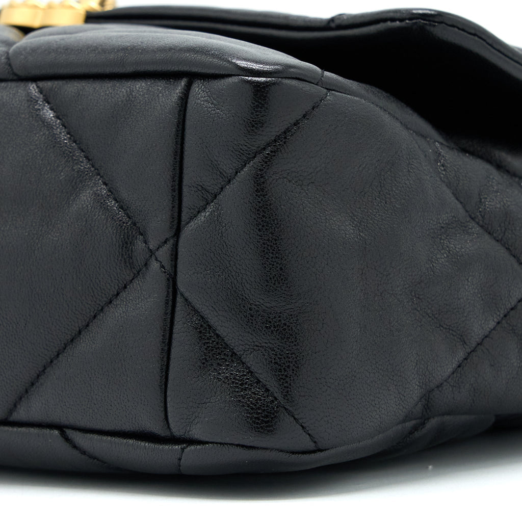CHANEL MEDIUM 19 BAG GOATSKIN BLACK MULTICOLOUR HARDWARE