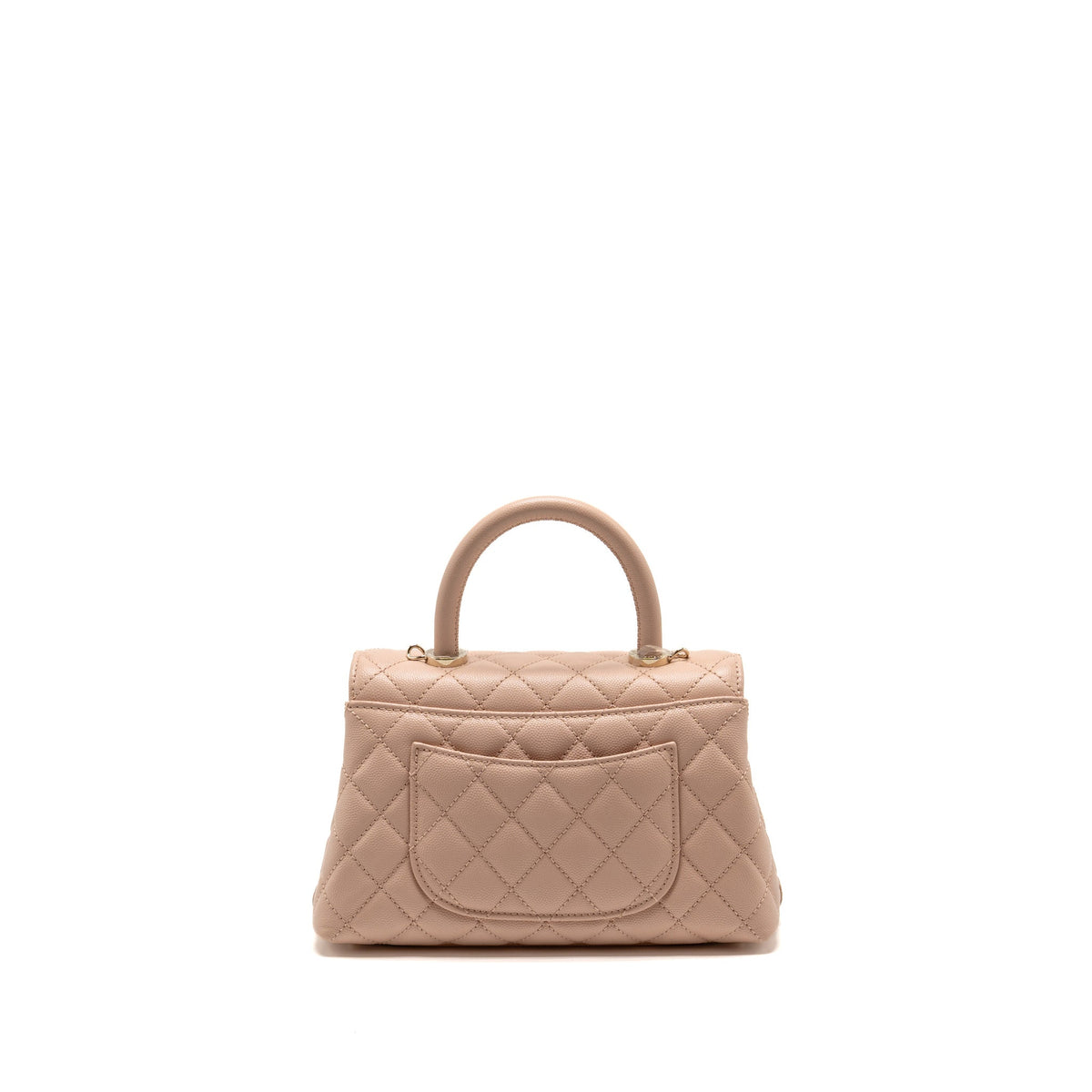 Chanel Small Coco Handle Flap Bag Caviar Pink LGHW (Microchip)