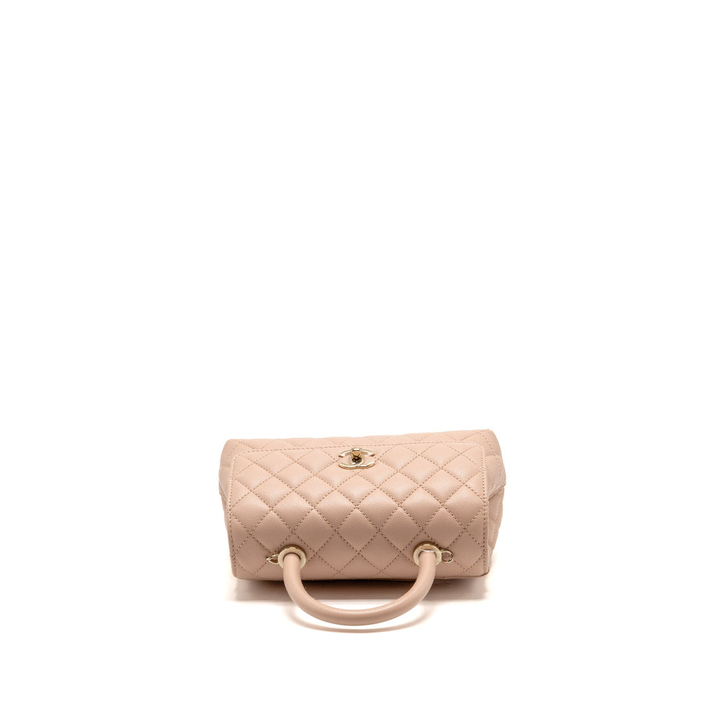 Chanel Small Coco Handle Flap Bag Caviar Pink LGHW (Microchip)