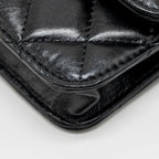 CHANEL MAXI PEARL CLUTCH WITH CHAIN LAMBSKIN BLACK LGHW