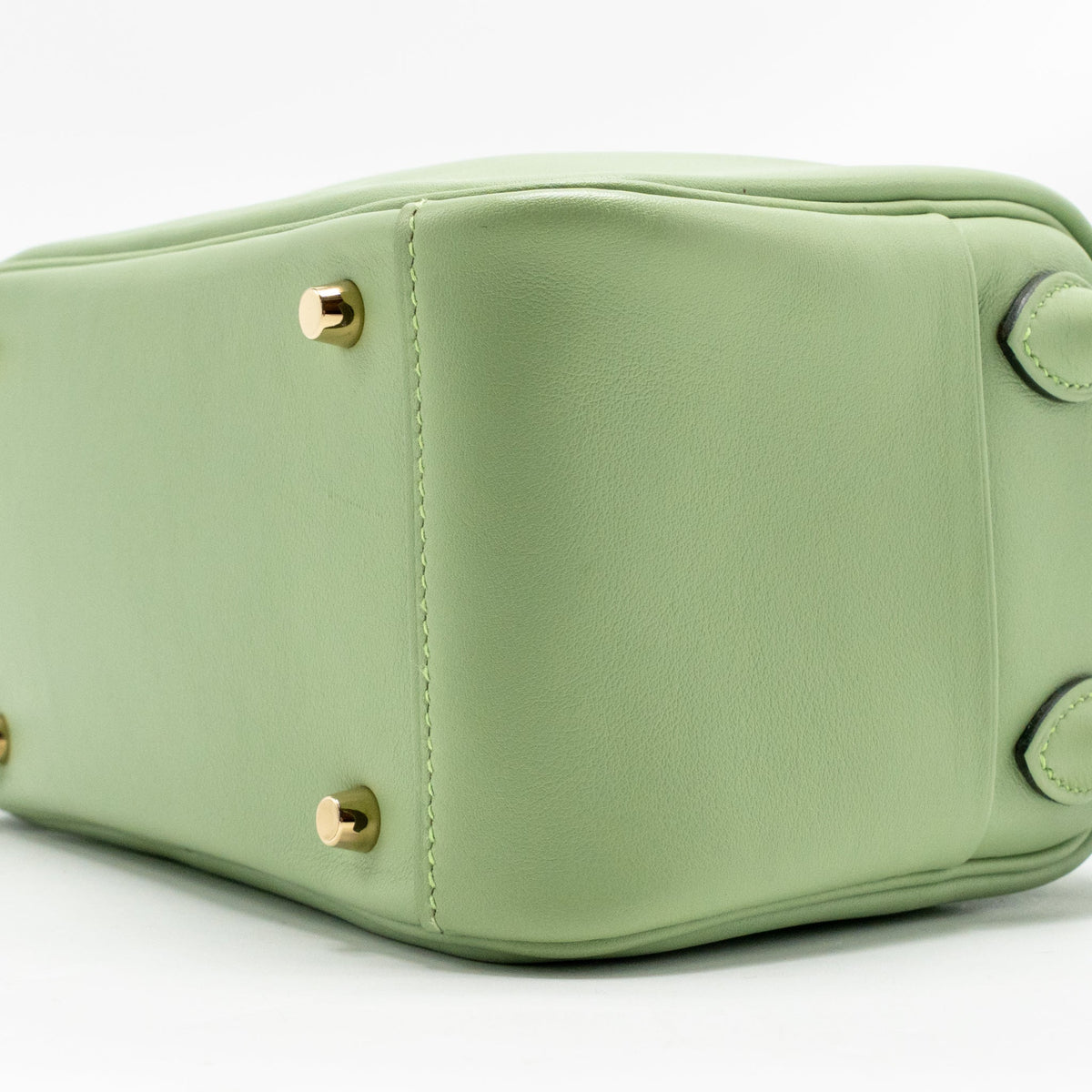 Hermes Mini Lindy Swift Vert Criquet GHW