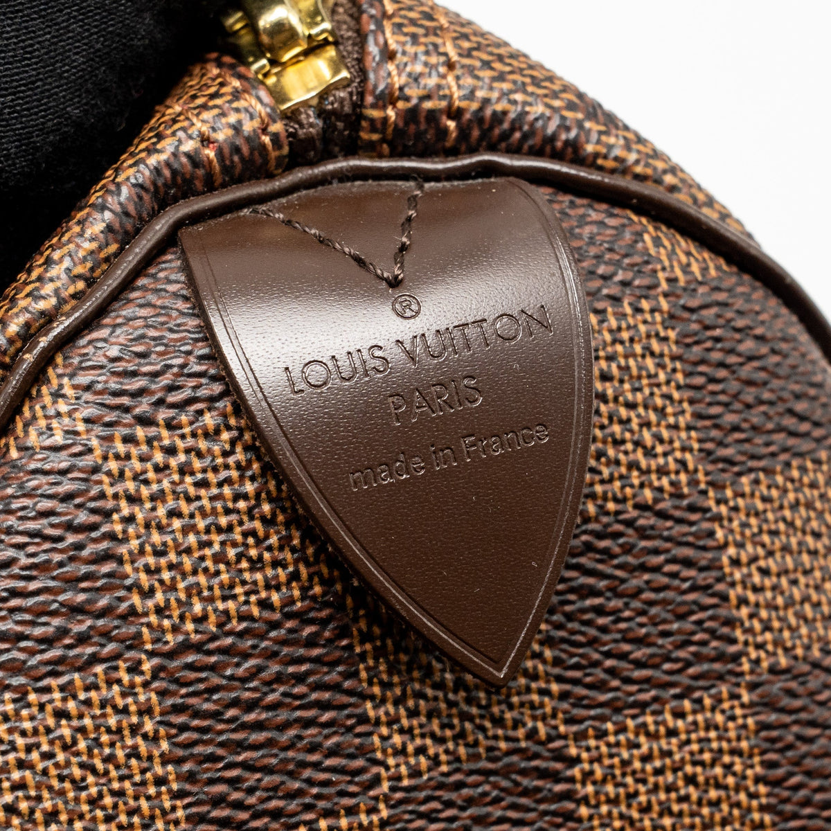 LOUIS VUITTON SPEEDY 25 DAMIER EBENE CANVAS GHW
