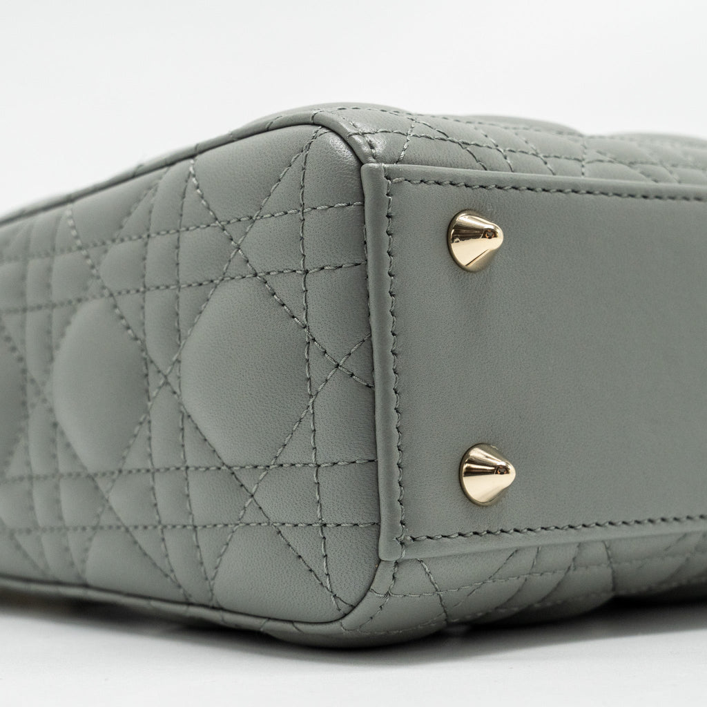 DIOR MY ABC SMALL LADY DIOR LAMBSKIN LIGHT GREY LGHW