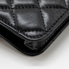 CHANEL MAXI PEARL CLUTCH WITH CHAIN LAMBSKIN BLACK LGHW