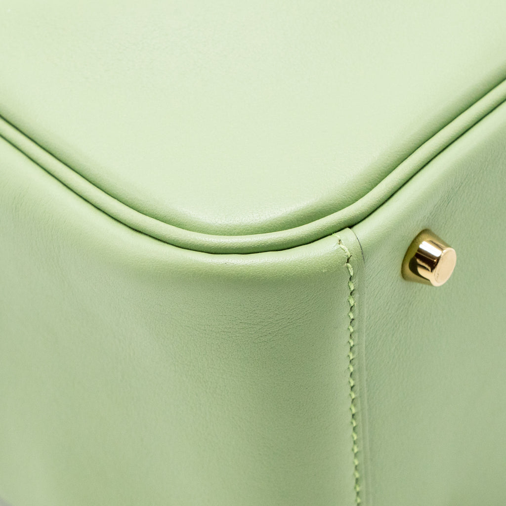 Hermes Mini Lindy Swift Vert Criquet GHW