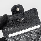 CHANEL CLASSIC FLAP CARD HOLDER CAVIAR BLACK SHW (MICROCHIP)