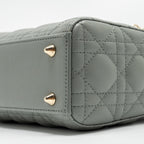 DIOR MY ABC SMALL LADY DIOR LAMBSKIN LIGHT GREY LGHW