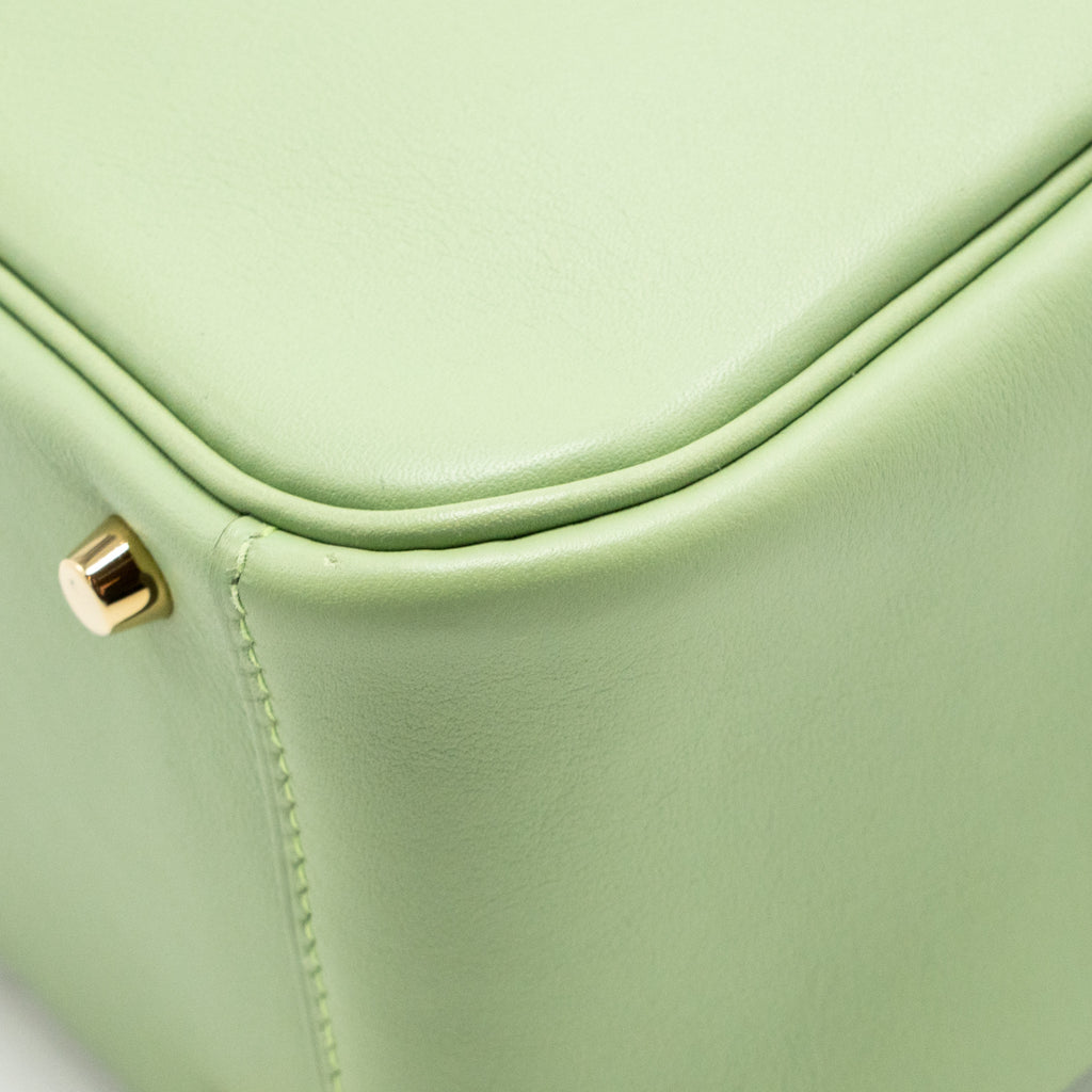 Hermes Mini Lindy Swift Vert Criquet GHW