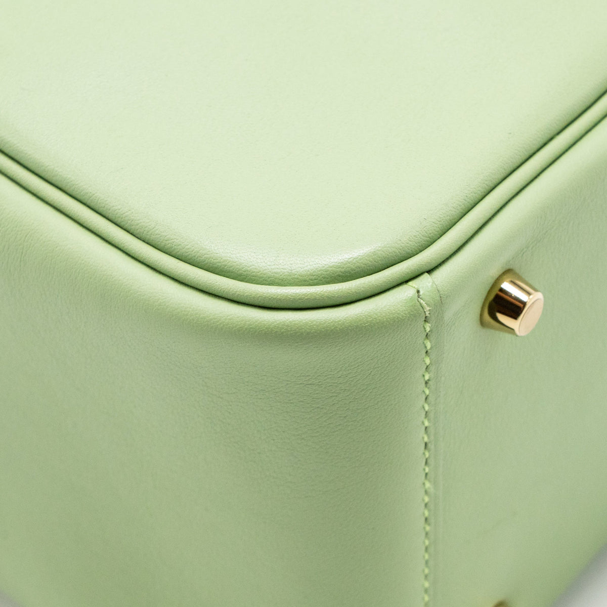 Hermes Mini Lindy Swift Vert Criquet GHW