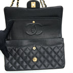 CHANEL CLASSIC DOUBLE FLAP BAG CAVIAR BLACK GHW