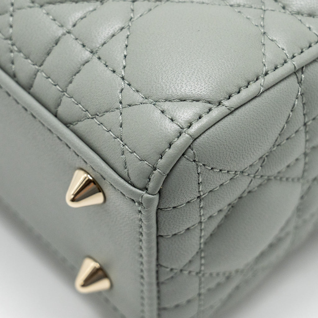 DIOR MY ABC SMALL LADY DIOR LAMBSKIN LIGHT GREY LGHW