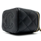 CHANEL MINI VANITY WITH CHAIN CAVIAR BLACK LGHW (MICROCHIP)