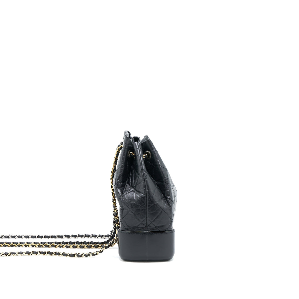 CHANEL SMALL GABRIELLE BACKPACK AGED CALFSKIN BLACK MULTICOLOUR HARDWARE