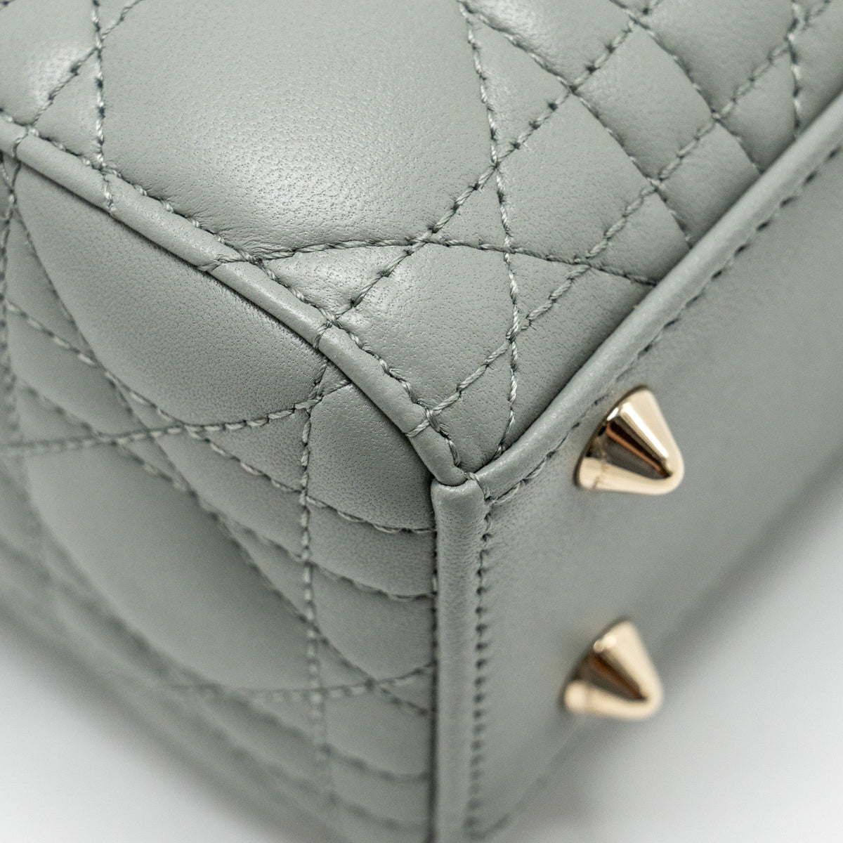 DIOR MY ABC SMALL LADY DIOR LAMBSKIN LIGHT GREY LGHW