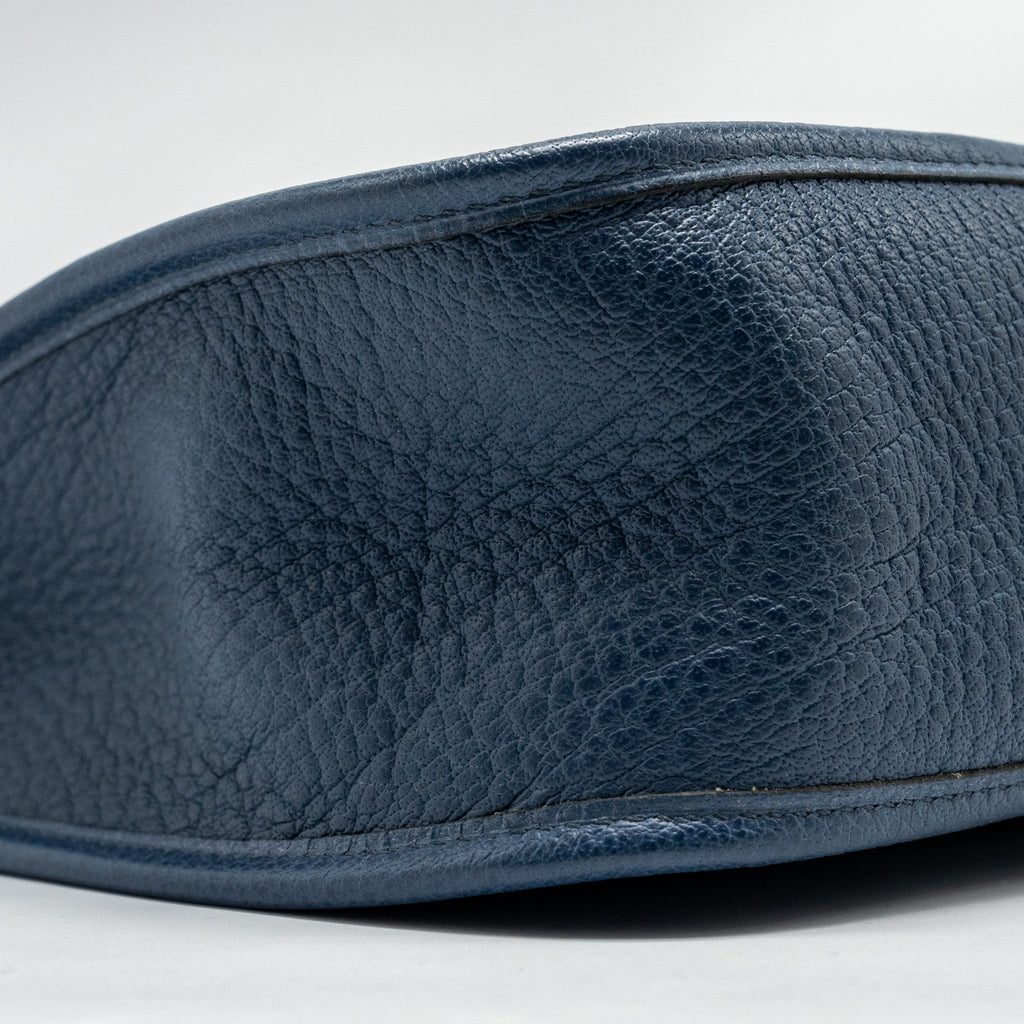 Hermes Evelyne 33 Leather Blue GHW