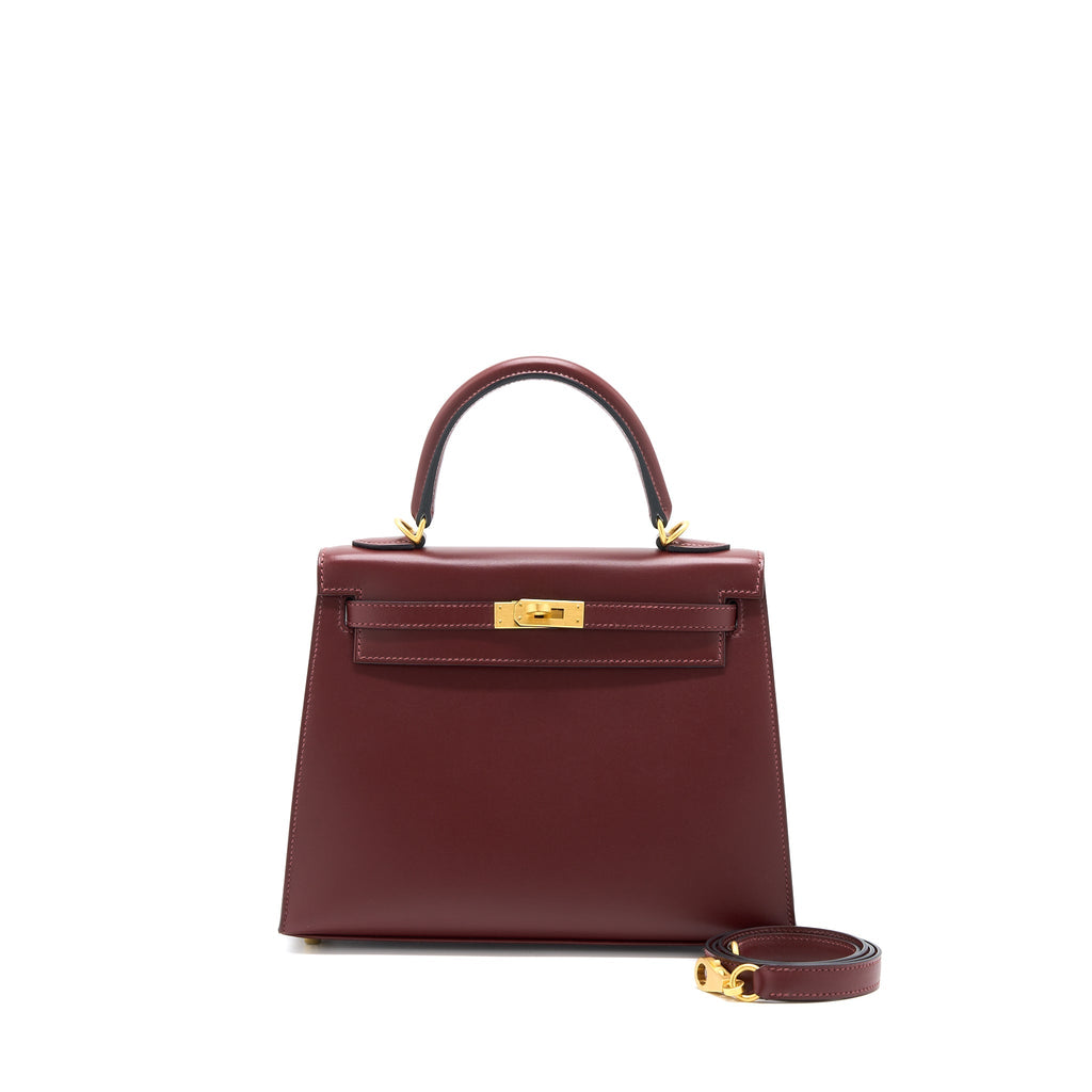 Hermes Kelly 25 Special Order Sombrero Rouge H Brushed GHW