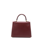 Hermes Kelly 25 Special Order Sombrero Rouge H Brushed GHW