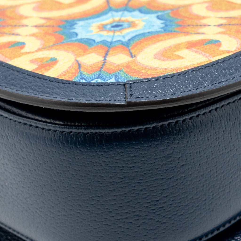 Gucci Medium Bamboo 1947 Top Handle Bag 100th Anniversary Kaleidoscope Canvas/Leather Blue/Multicolour GHW