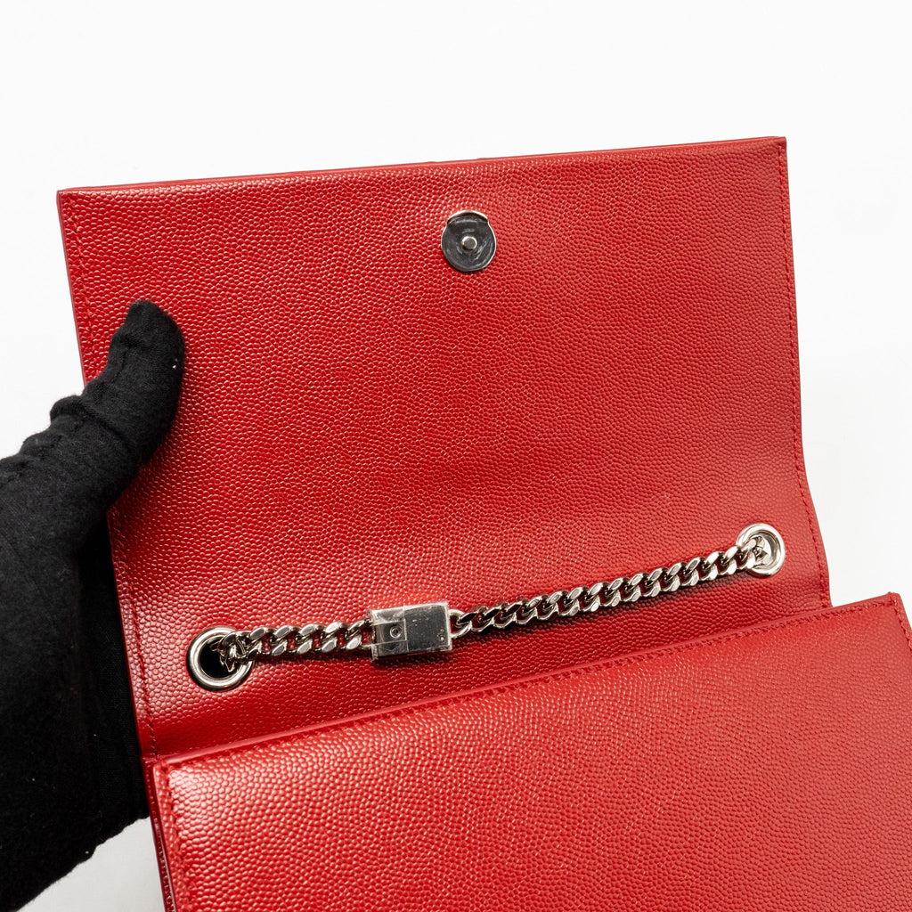 Saint Laurent/YSL Small Tassel Kate Bag Calfskin Red SHW