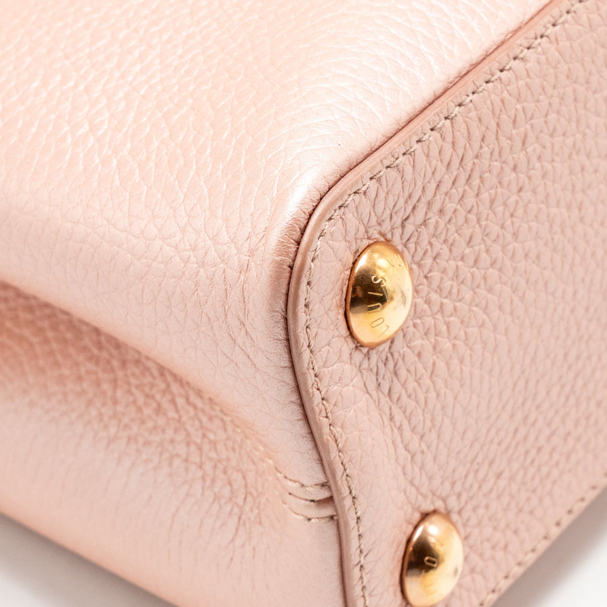 Louis Vuitton Capucines BB Metallic Taurillon Leather Pearly Pink GHW