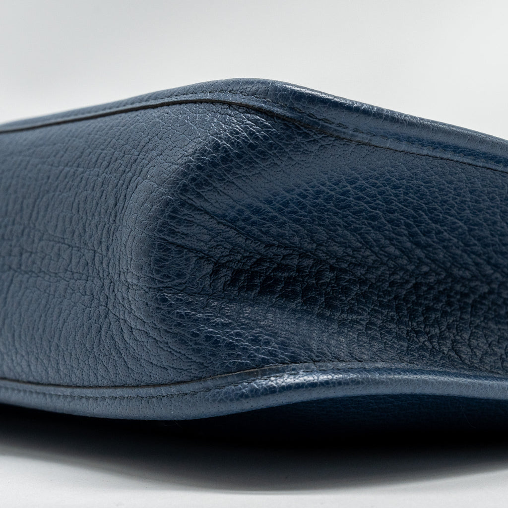 Hermes Evelyne 33 Leather Blue GHW