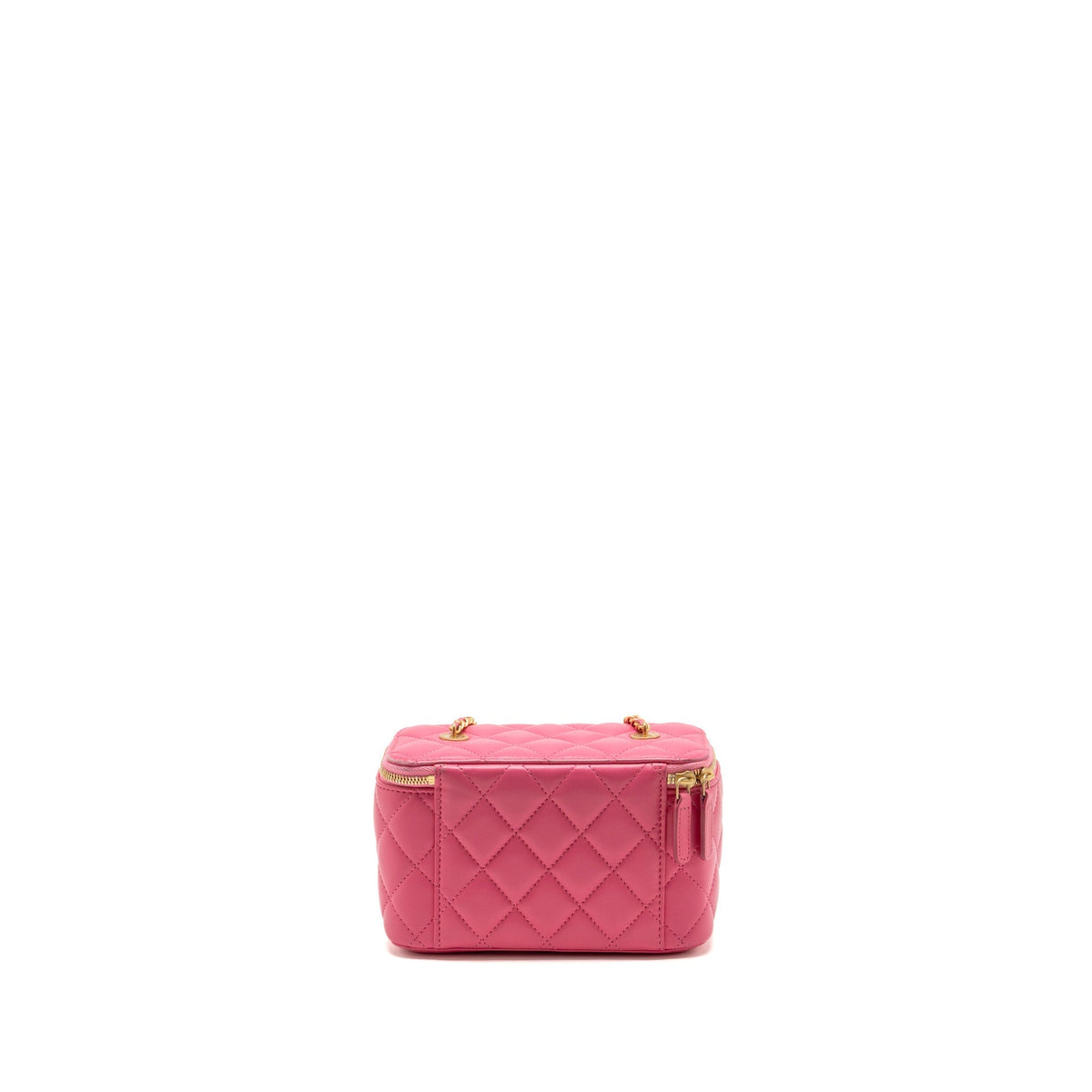 Chanel Long Vanity Case with COCO LOVE DETAILED CHAIN Lambskin Pink GHW (Microchip)