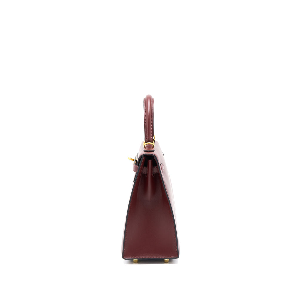 Hermes Kelly 25 Special Order Sombrero Rouge H Brushed GHW
