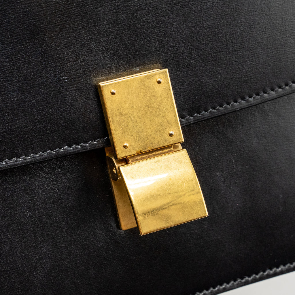 Celine Teen Classic Box Bag Calfskin Black GHW