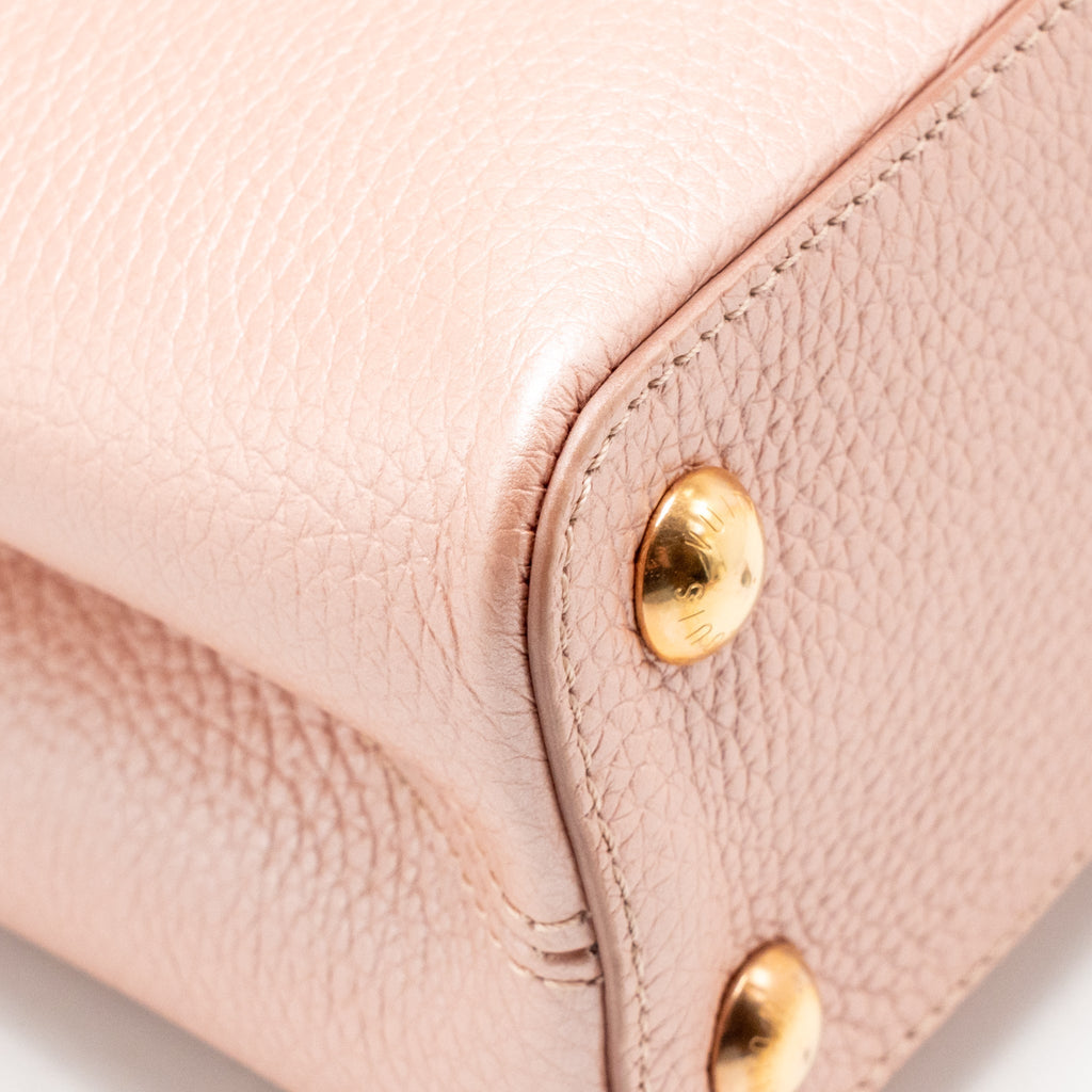 Louis Vuitton Capucines BB Metallic Taurillon Leather Pearly Pink GHW