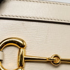 GUCCI HORSEBIT 1955 BUCKET BAG CALFSKIN/CANVAS BEIGE/WHITE GHW