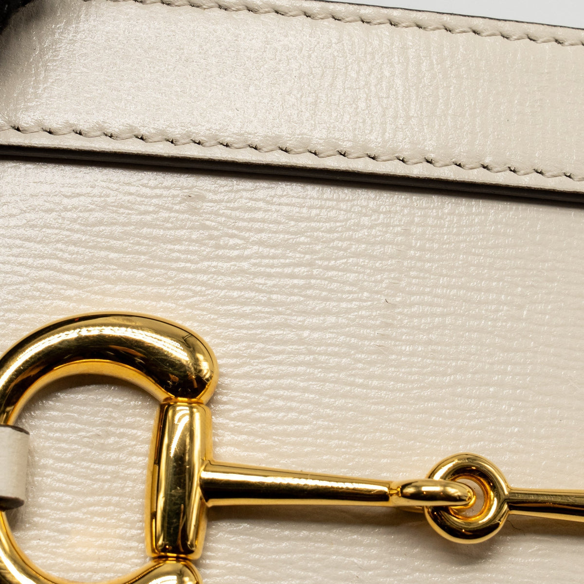 GUCCI HORSEBIT 1955 BUCKET BAG CALFSKIN/CANVAS BEIGE/WHITE GHW