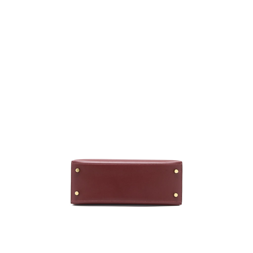 Hermes Kelly 25 Special Order Sombrero Rouge H Brushed GHW