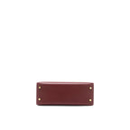 Hermes Kelly 25 Special Order Sombrero Rouge H Brushed GHW