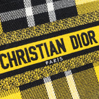 DIOR SMALL BOOK TOTE CANVAS YELLOW / BLACK