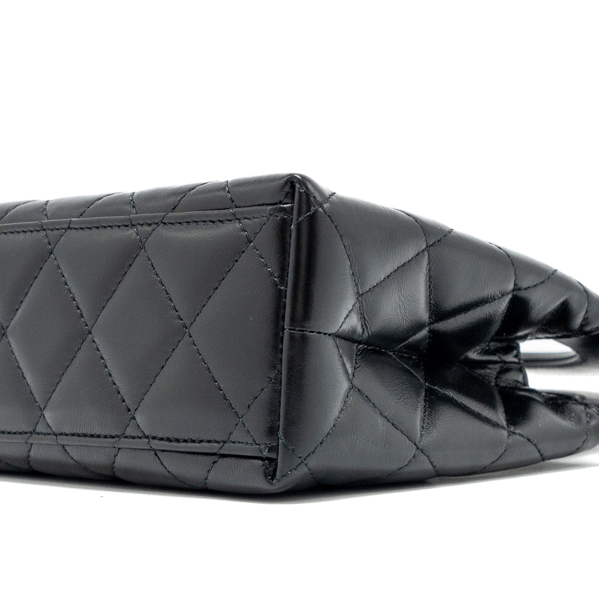 CHANEL 23K MINI SHOPPING TOTE KELLY BAG CALFSKIN BLACK GHW (MICROCHIP)